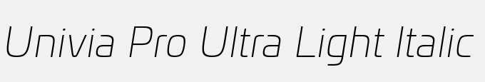 Univia Pro Ultra Light Italic